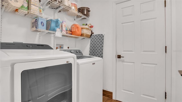 washroom featuring separate washer and dryer