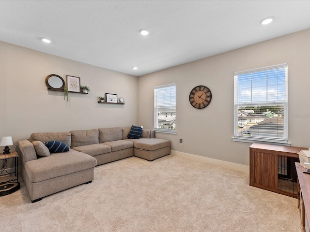 view of carpeted living room