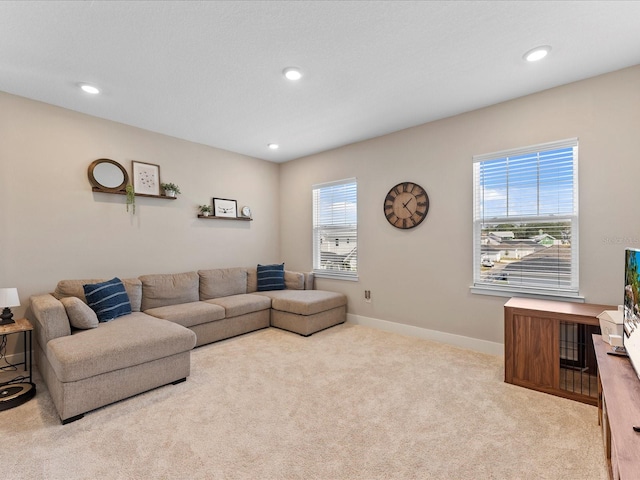 view of carpeted living room