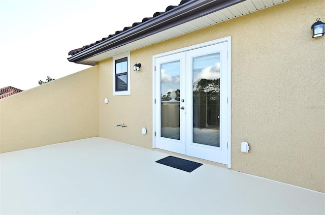 view of patio with french doors