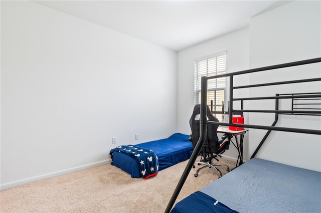 bedroom with carpet