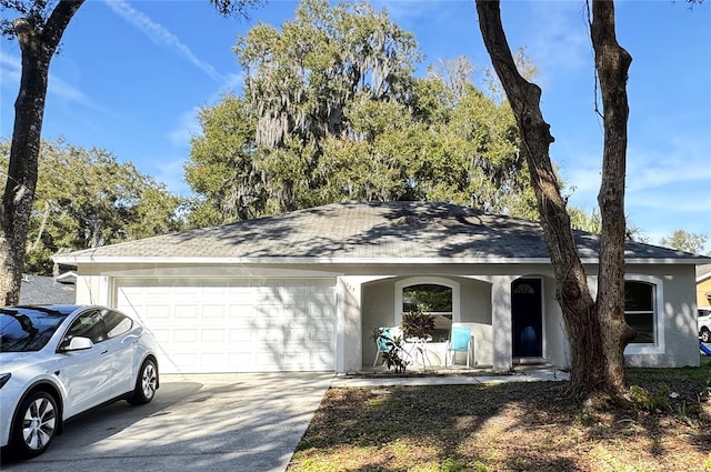 ranch-style house with a garage