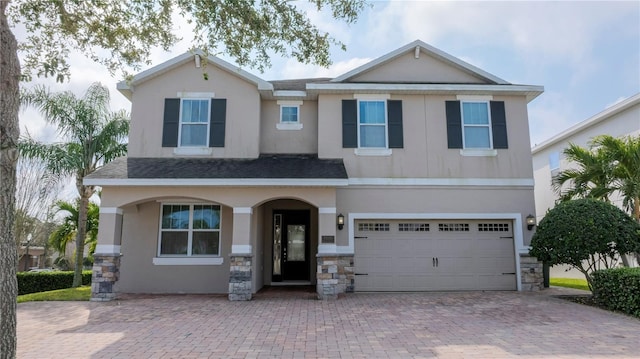 view of front of house featuring a garage