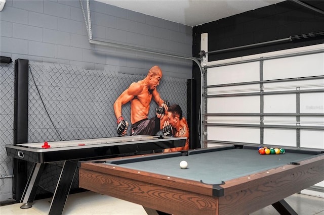 rec room featuring billiards