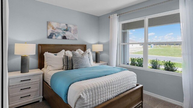 view of carpeted bedroom