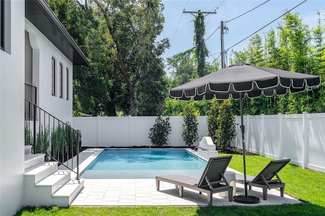 view of pool with a patio