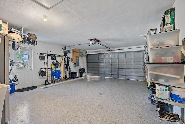 garage featuring electric panel