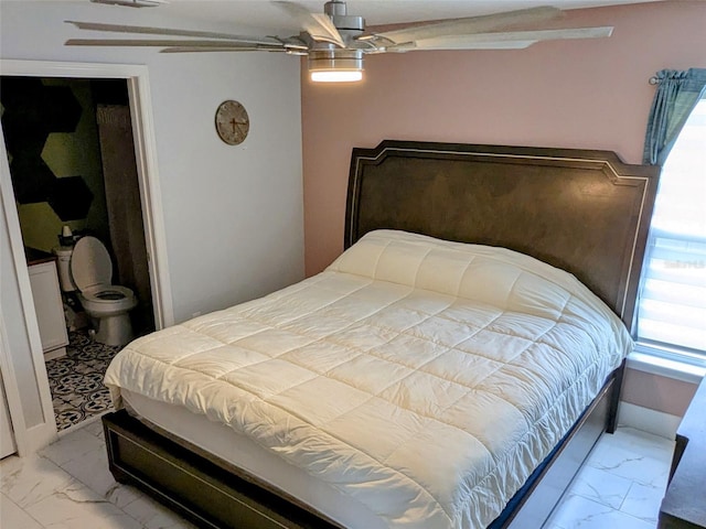 bedroom with ceiling fan