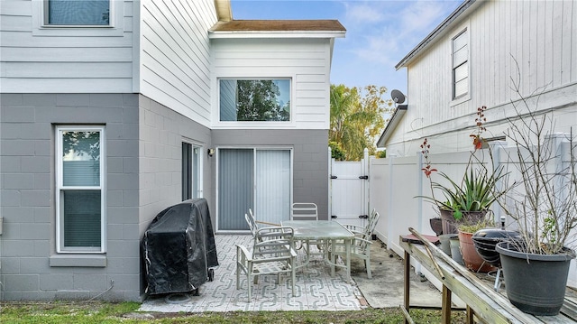 view of patio featuring grilling area