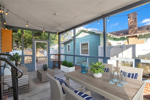 view of sunroom / solarium