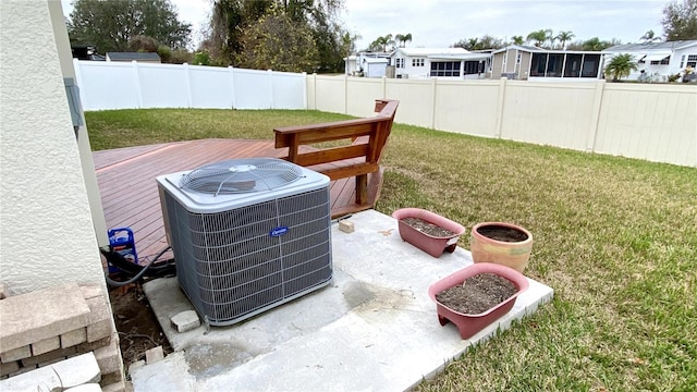 exterior details featuring central AC