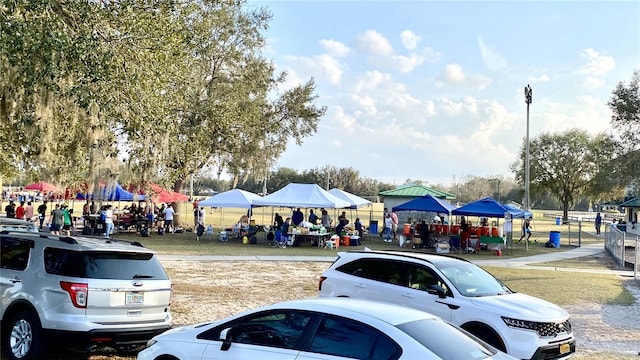 view of parking / parking lot