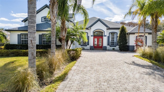 view of front of property with french doors