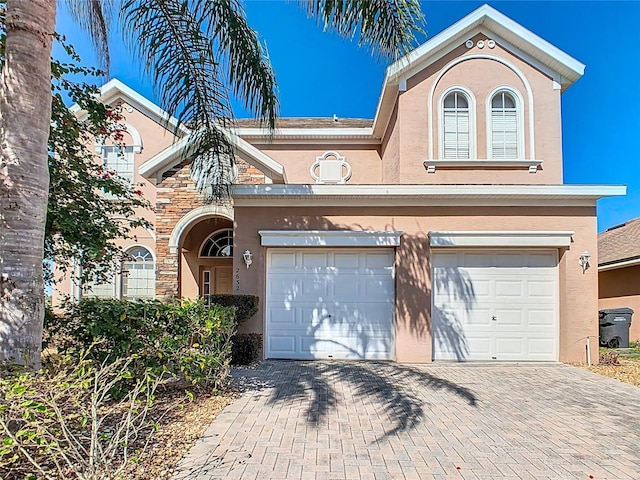 view of front of home with a garage