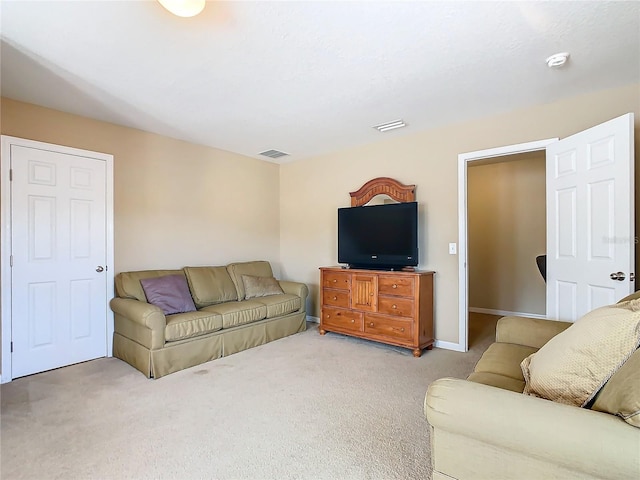 view of carpeted living room