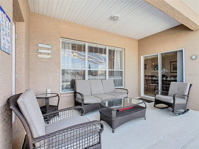 view of patio with outdoor lounge area