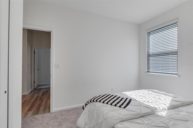 bedroom with carpet