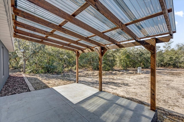 view of patio / terrace featuring a pergola