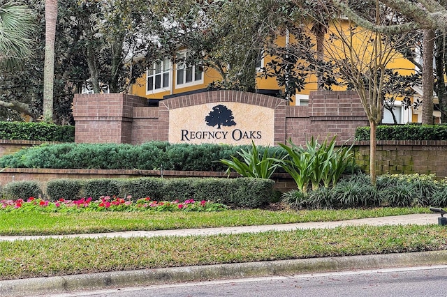 view of community sign