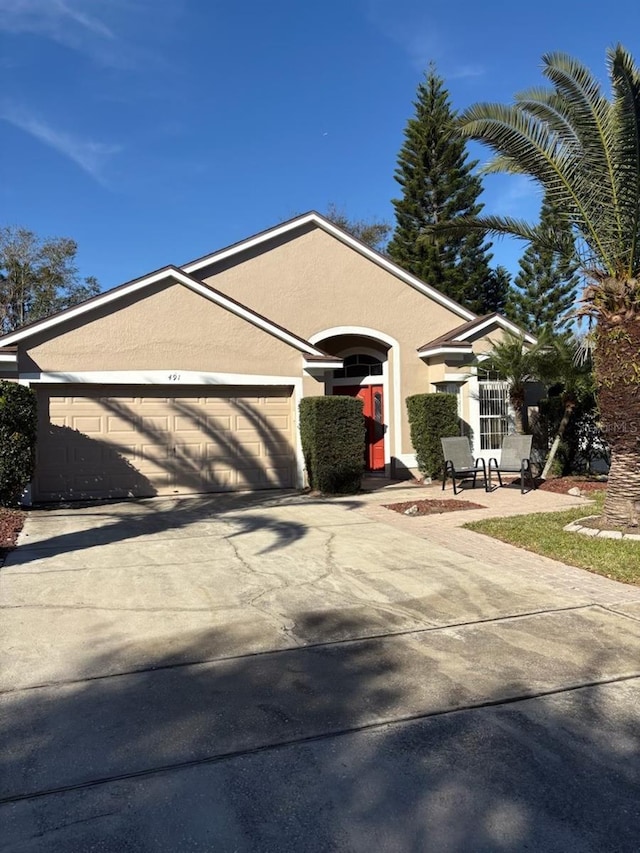 view of front of home featuring a garage