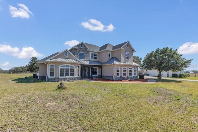 view of front of property with a front yard