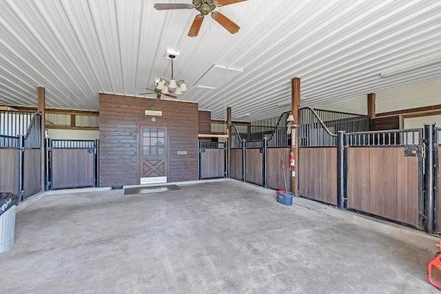 view of horse barn