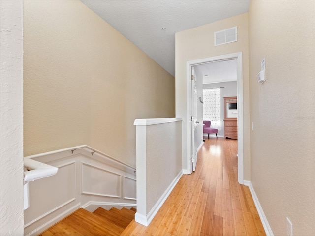 hall featuring light wood-type flooring