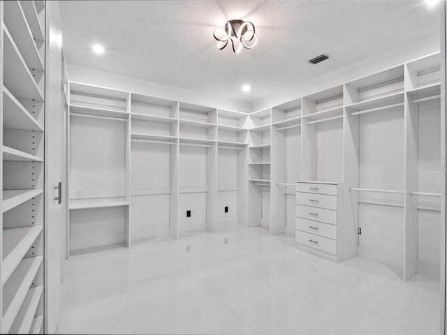 view of walk in closet