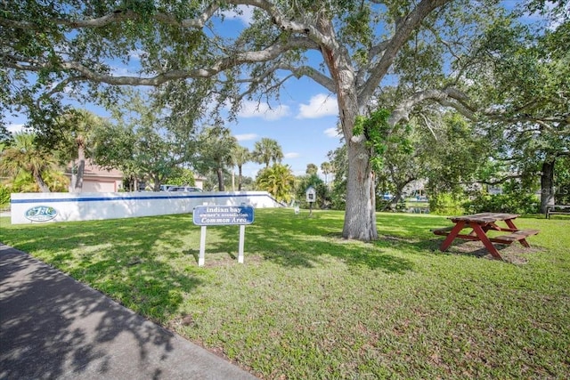 exterior space with a lawn