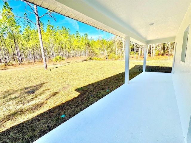 view of yard with a patio