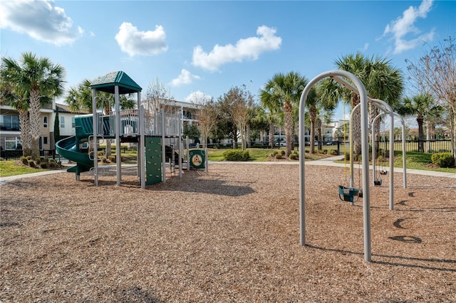 view of jungle gym