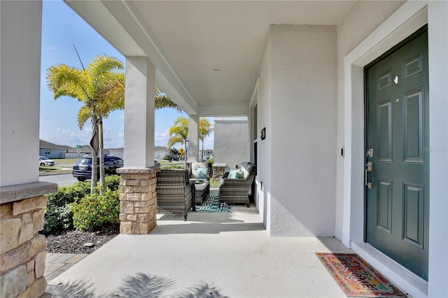 view of patio with covered porch