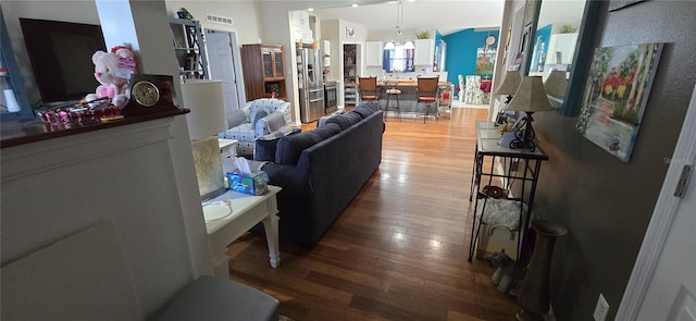 living room featuring hardwood / wood-style floors