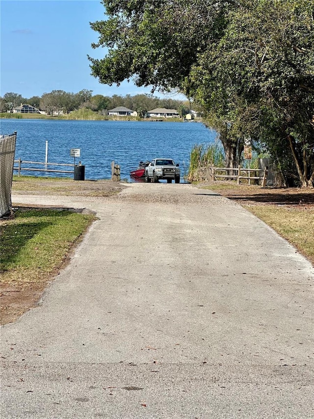 exterior space with a boat dock