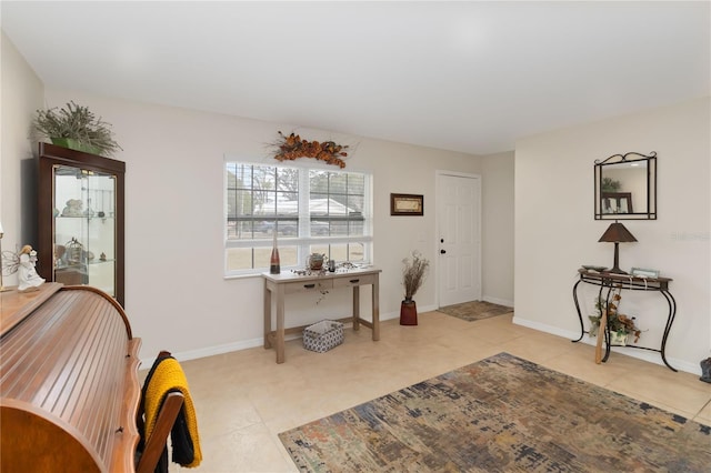 view of tiled foyer