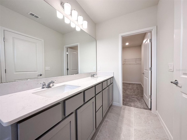 bathroom featuring vanity