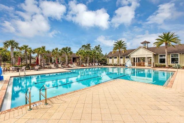 view of pool with a patio