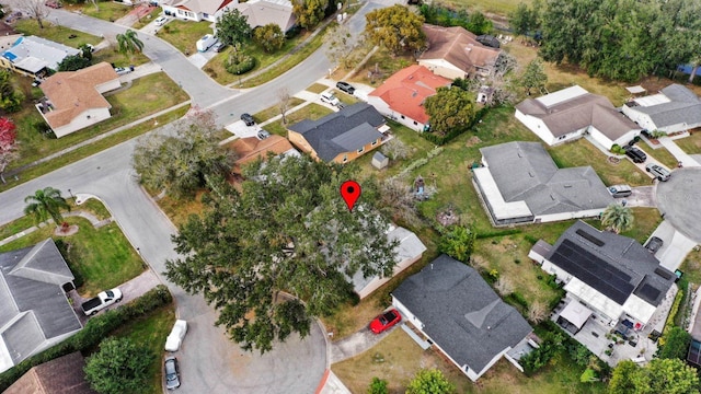 aerial view with a residential view