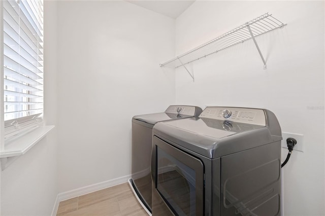 laundry room featuring washer and dryer