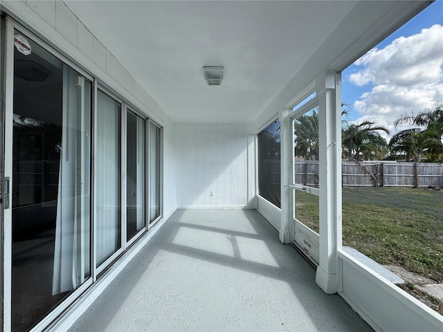 view of sunroom / solarium