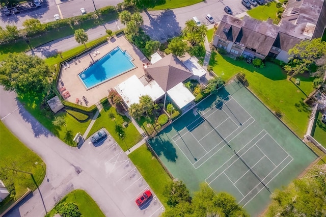 birds eye view of property