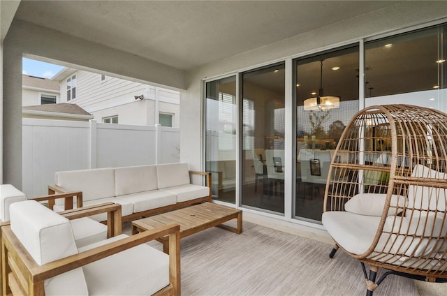 view of patio / terrace featuring an outdoor hangout area