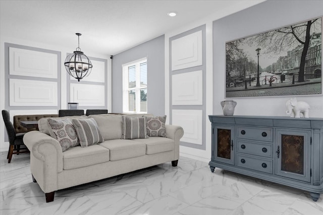 3337 Reedy Glen Dr, Kissimmee, FL 34758 - living room featuring a chandelier