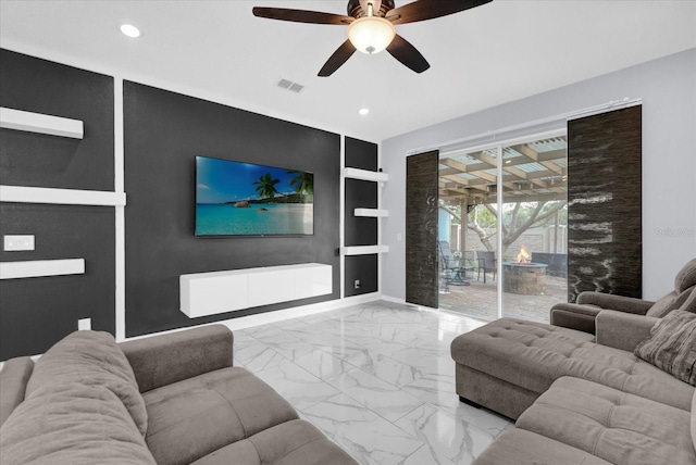 3337 Reedy Glen Dr, Kissimmee, FL 34758 - living room with ceiling fan