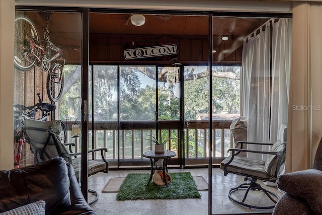 view of sunroom / solarium