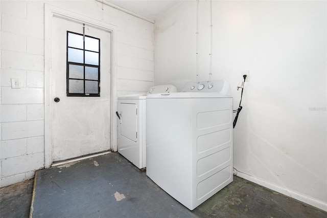 laundry room with washer and dryer