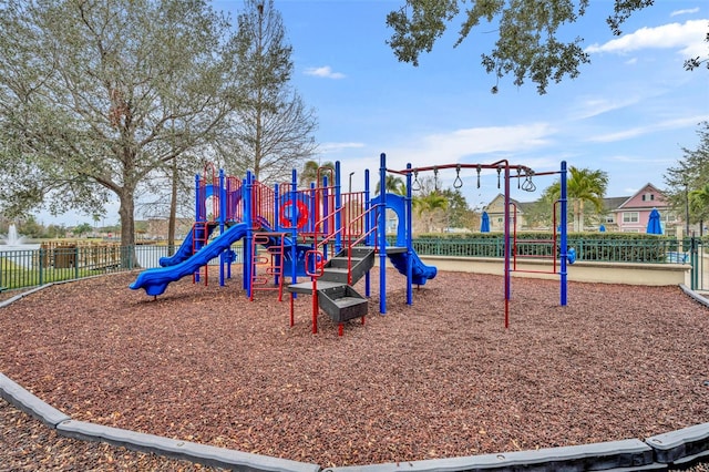 view of jungle gym