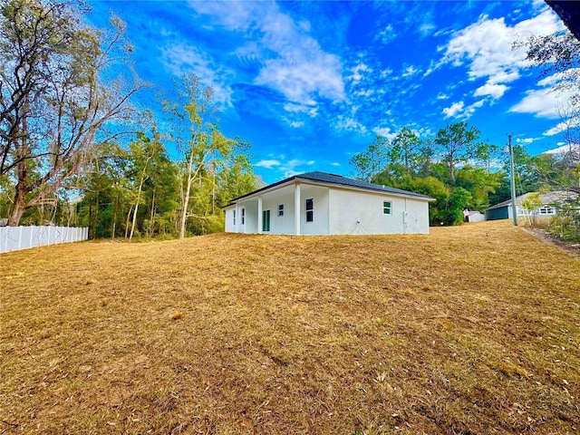 exterior space featuring a yard