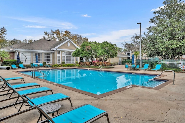 view of pool featuring a patio area