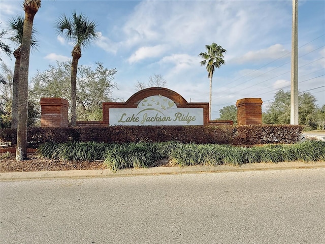 view of community sign